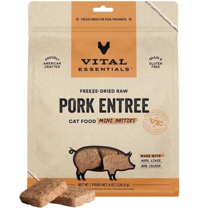 Vital Essentials 美國貓糧 - 凍乾脫水(軟肉粒) - 豬肉 12oz