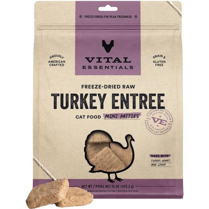 Vital Essentials 美國貓糧 - 凍乾脫水(軟肉粒) - 火雞肉 12oz