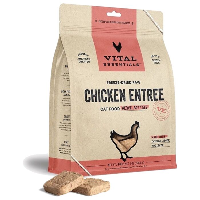 Vital Essentials 美國貓糧 - 凍乾脫水(迷你肉餅) - 雞肉