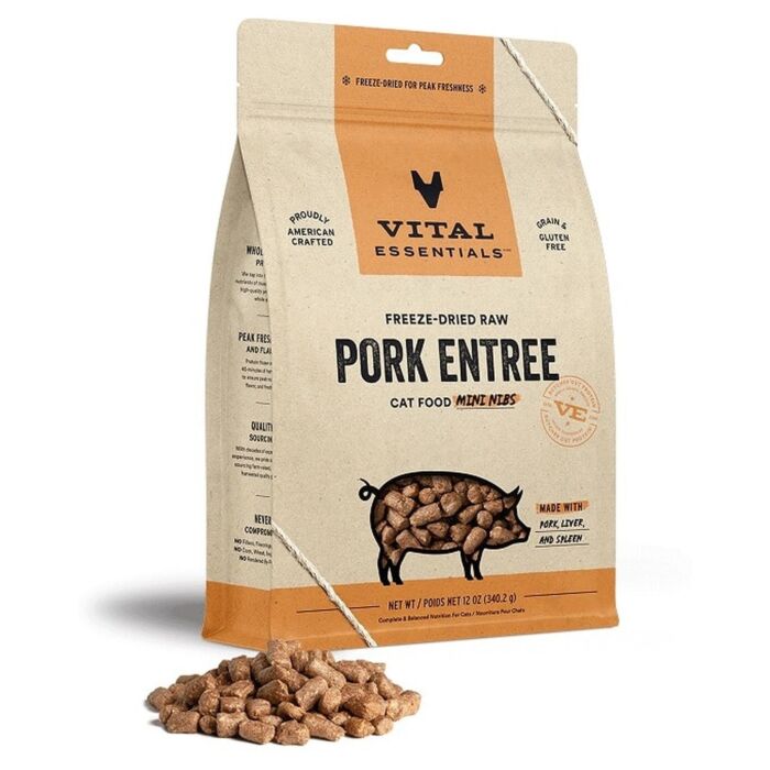 Vital Essentials 美國貓糧 - 凍乾脫水 迷你粒 - 豬肉 12oz