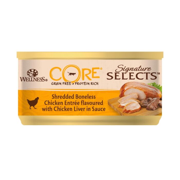 Wellness Cat Can - Signature Selects Grain Free - Shredded Boneless Chicken & Beef