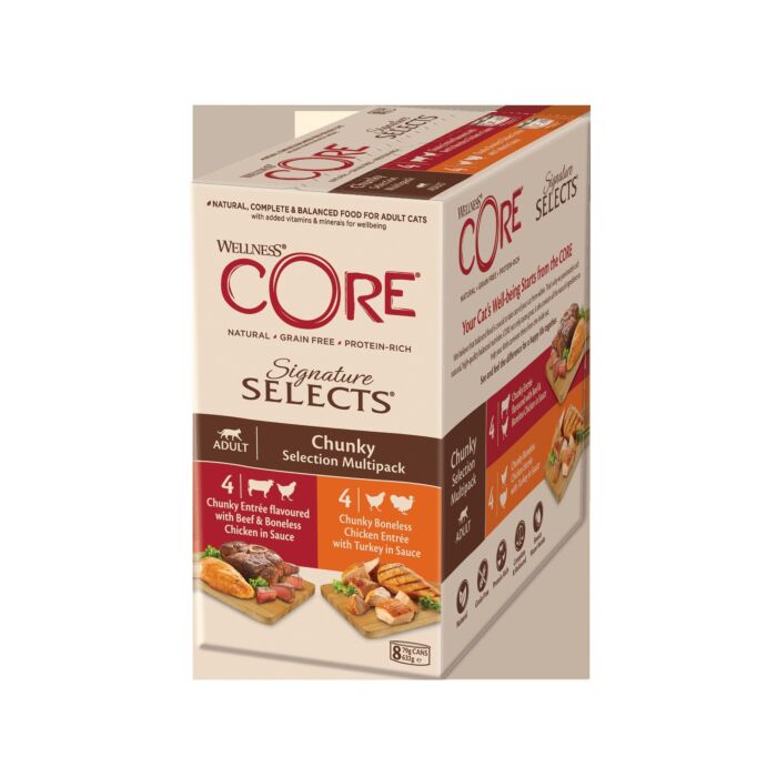 Wellness Cat Can - Signature Selects Grain Free - Chunky Boneless Chicken & Wild Salmon