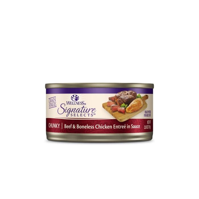 Wellness Signature Selects 無穀物貓濕糧 - 醬汁牛排配去骨雞肉