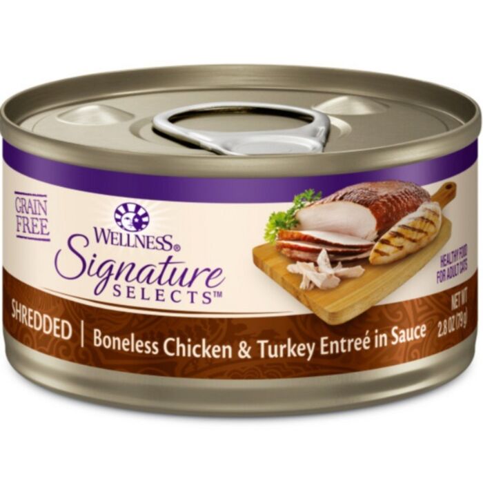 Wellness Cat Can - Signature Selects Grain Free - Chunky Boneless Chicken & Turkey 5.3oz