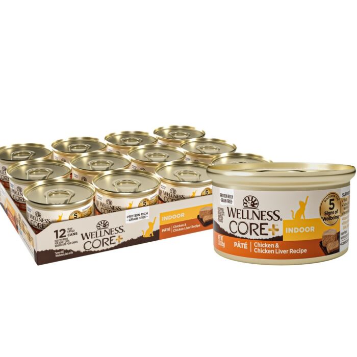 Wellness Cat Can - CORE Pate - Indoor Chicken & Chicken Liver 5.5oz