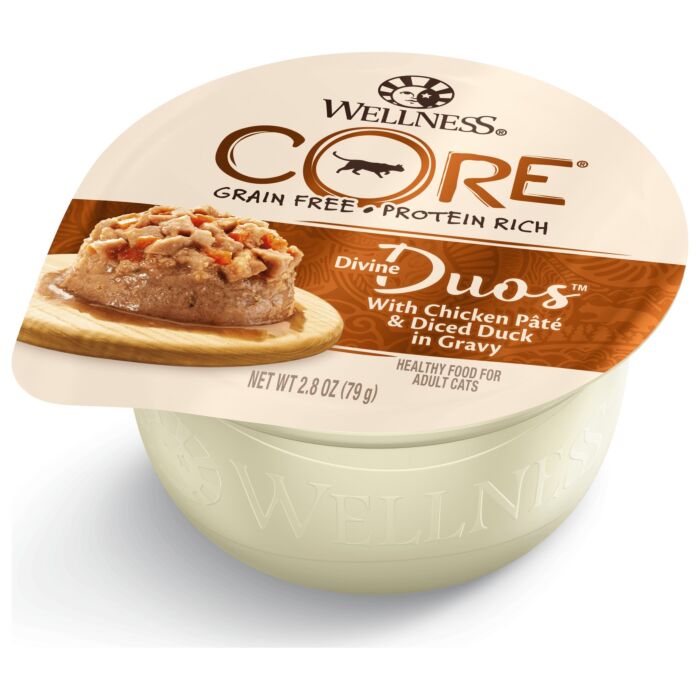 Wellness Cat Wet Food - Divine Duos Chicken Pate & Diced Duck 2.8oz