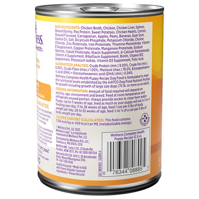 Wellness Puppy Can - Complete Health - Chicken & Salmon & Wholesome Grain 12.5oz