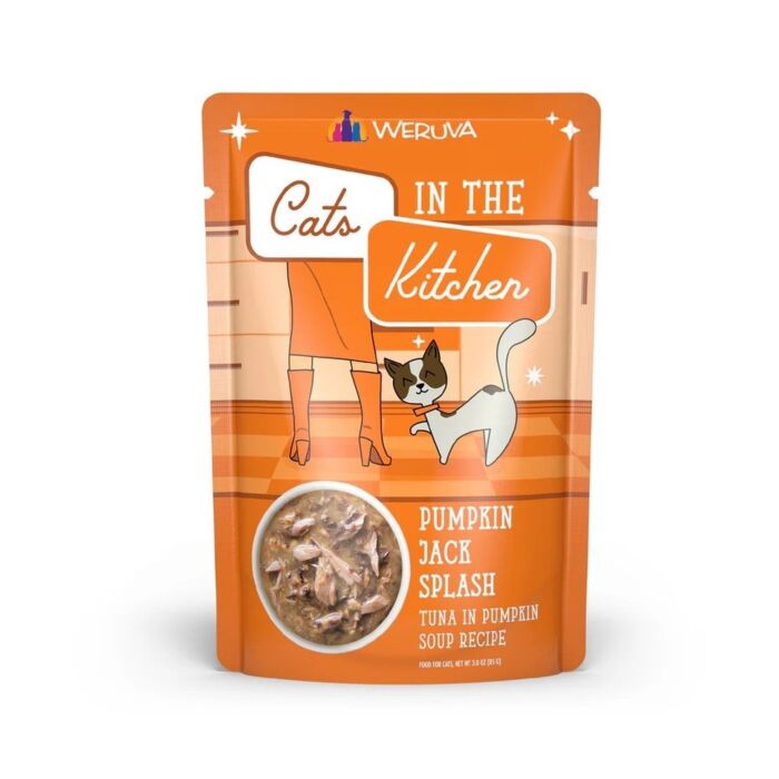 Weruva Cat Pouch - Cats in the Kitchen - Pumpkin Jack Splash - Tuna in Pumpkin Soup 3oz | 85g