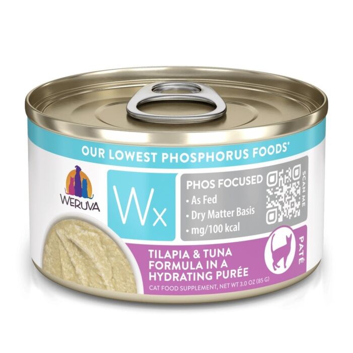 WERUVA貓濕糧 - Wx Phos低磷系列(腎臟加護配方)無穀物 - 鯛魚及吞拿魚肉醬 3oz