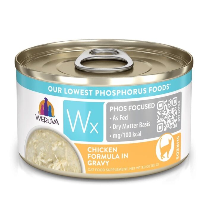 WERUVA貓濕糧 - Wx Phos低磷系列(腎臟加護配方)無穀物 - 雞絲湯汁 3oz