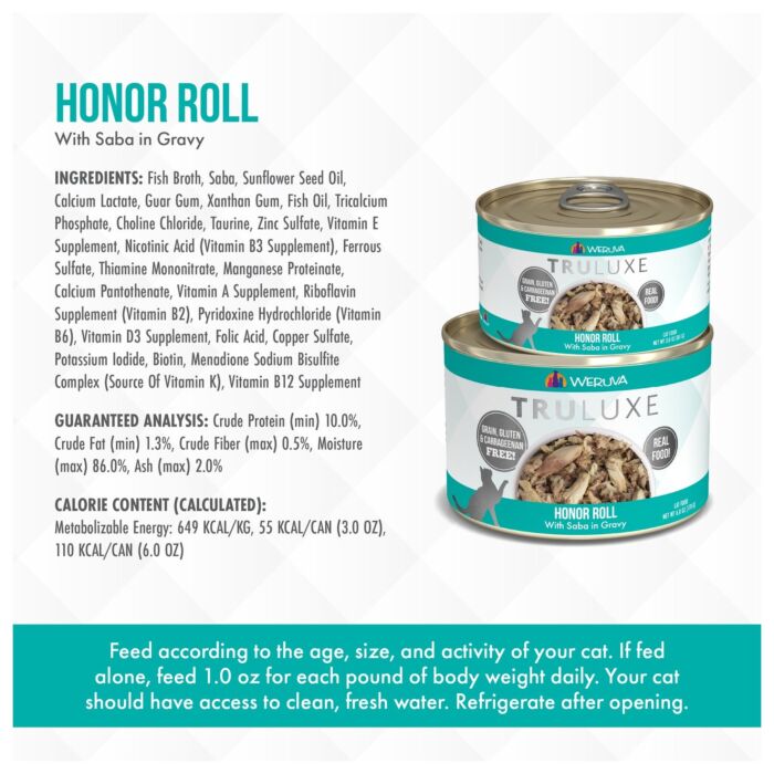 WERUVA TRULUXE Cat Can - Honor Roll - Saba in Gravy