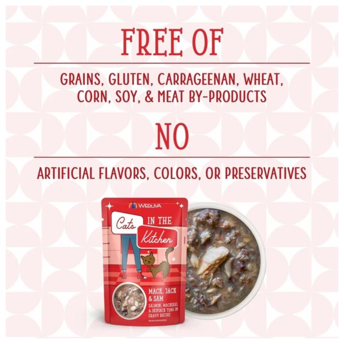 Weruva 貓湯包 - 三文魚 鯖魚及吞拿魚 3oz