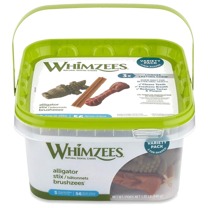 Whimzees 狗小食 - 混合潔齒骨 - 小型犬 - 細碼 56件 | 840g