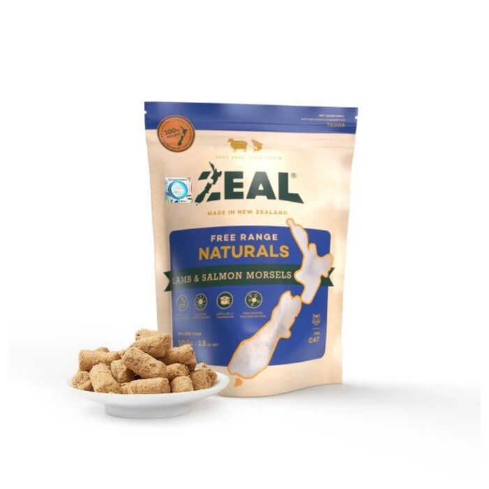 Zeal天然貓小食 - 凍乾脫水系列 - 羊肉三文魚 100g