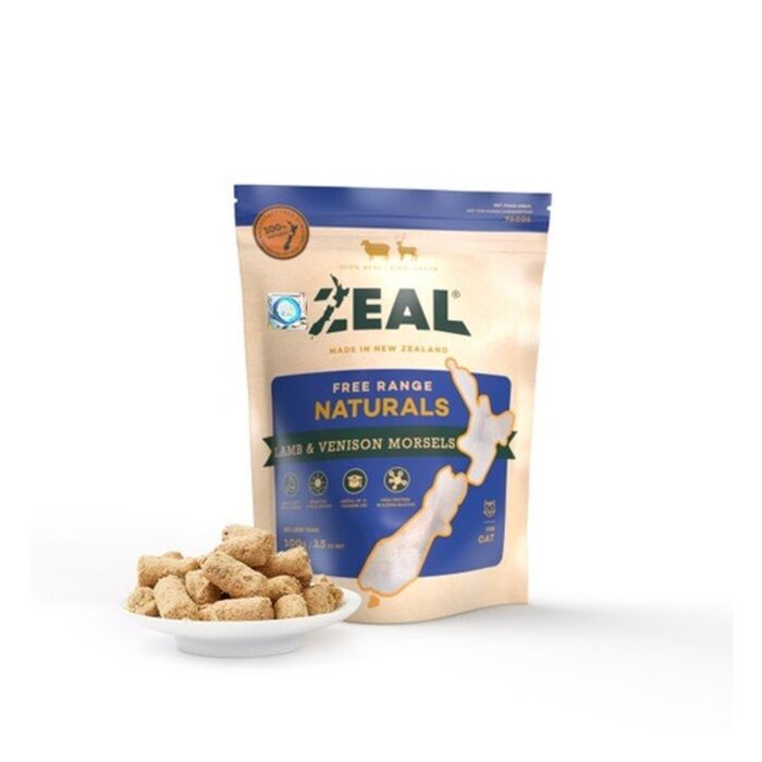 Zeal Cat Treat - Natural Freeze Dried Lamb & Venison Morsels 100g