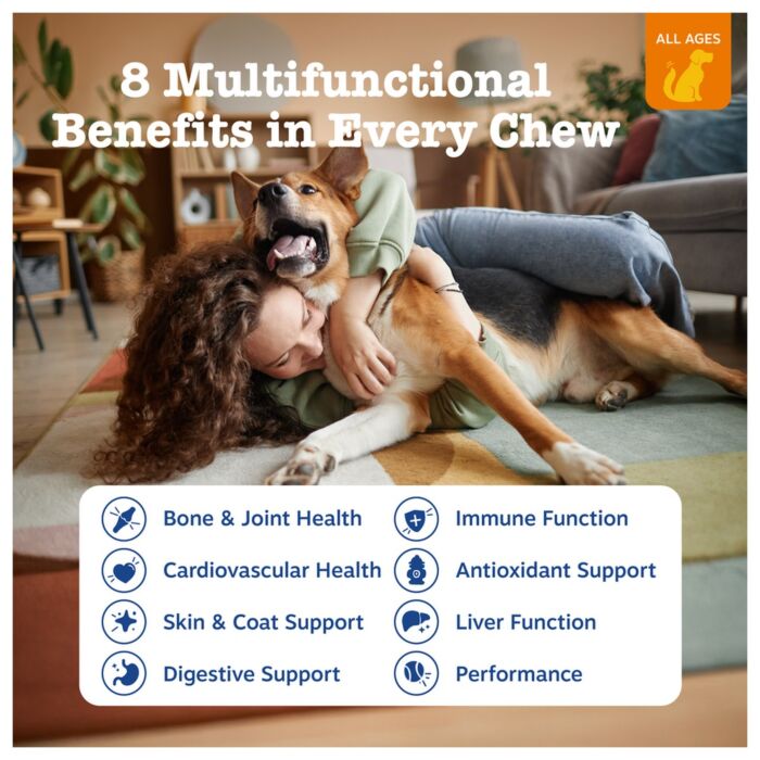 Zesty Paws Dog Supplement - 8 In 1 Bites Multivitamin - Chicken Flavor 315g (90 chews)