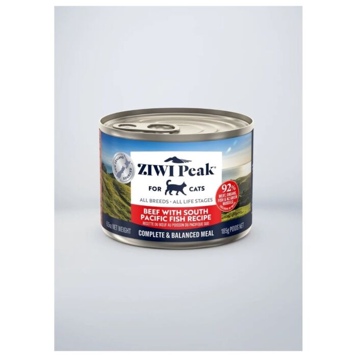 Ziwipeak新西蘭巔峰貓罐頭 - 無穀物牛肉配南太平洋魚配方