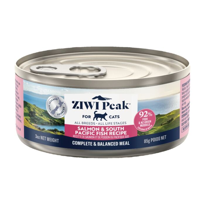 Ziwipeak新西蘭巔峰貓罐頭 - 無穀物三文魚及南太平洋魚配方