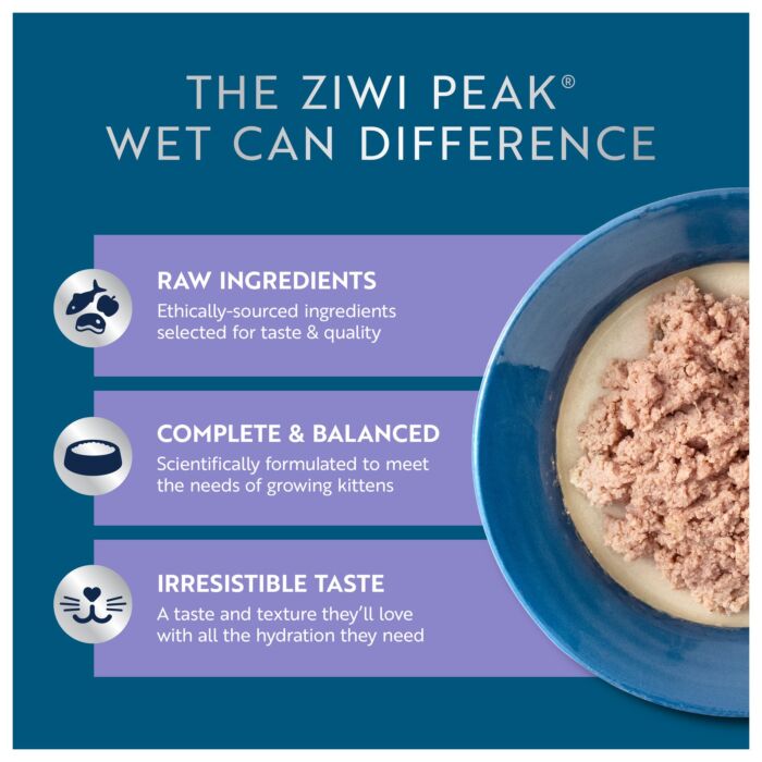 Ziwipeak新西蘭巔峰貓罐頭 - 無穀物牛肉配鯖魚幼貓配方 85g