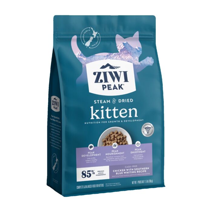 Ziwipeak Cat Food - Steam & Dried - Grain Free Chicken with Southern Blue Whiting Kitten 700g