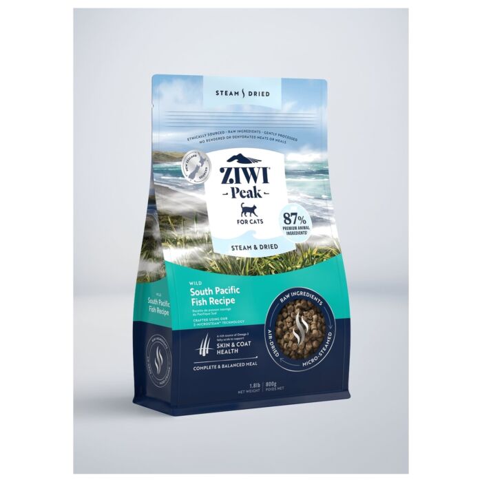 Ziwipeak Cat Food - Steam & Dried - Grain Free Wild South Pacific Fish Recipe