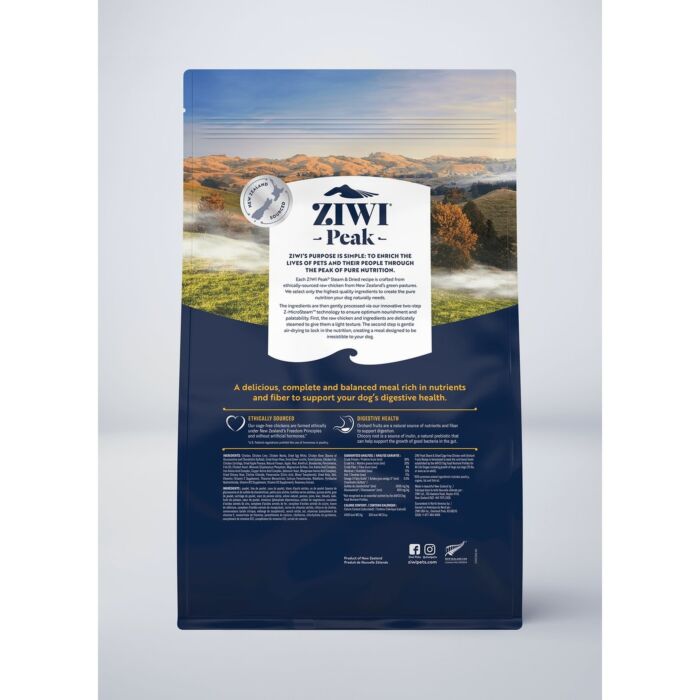 Ziwipeak Dog Food - Steam & Dried - Grain Free Chicken with Orchard Fruits Recipe