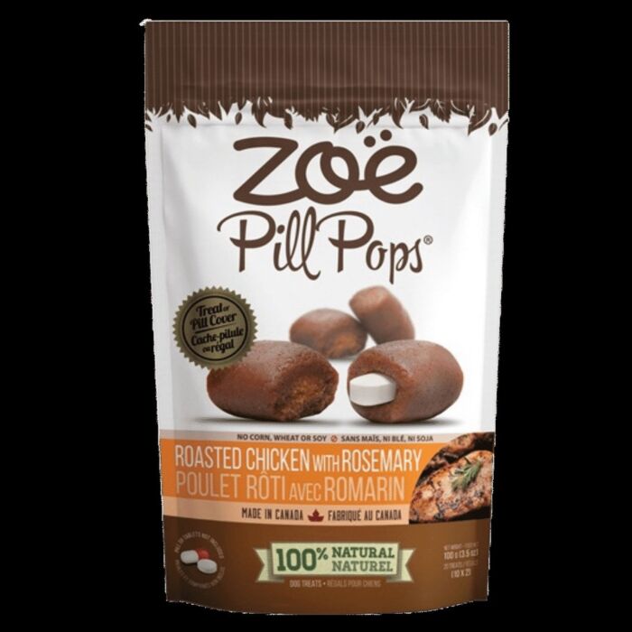 Zoe Pill Pops Dog Treat - Roasted Chicken with Rosemary 100g (20pcs)- EXP 20-08-2026