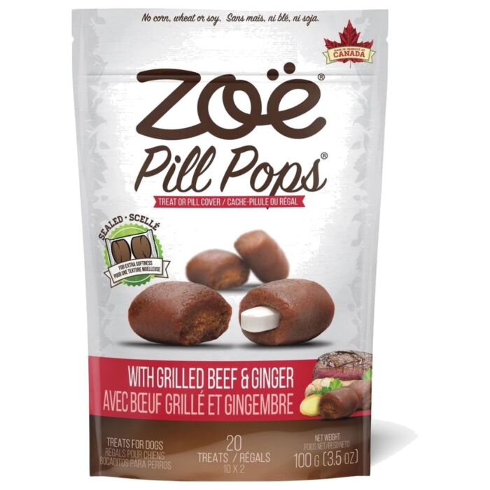 Zoe Pill Pops烤牛肉配迷迭香餵藥狗小食 100g (20粒) - EXP 14-08-2026