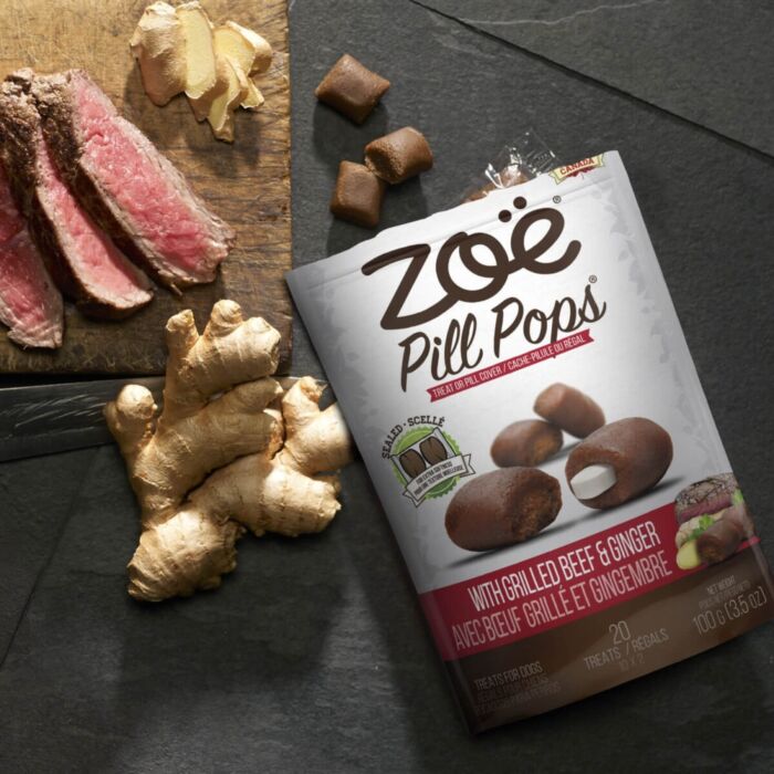 Zoe Pill Pops烤牛肉配迷迭香餵藥狗小食 100g (20粒) - EXP 14-08-2026