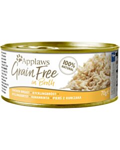 Applaws Cat Canned Food - Grain Free - Chicken Breast in Broth 70g
