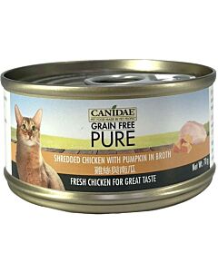 Canidae Wet Cat Food - Pure Shredded Chicken with Pumpkin in broth 70g