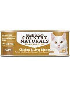 Country Naturals Cat Canned Food - Grain Free - Chicken & Liver Dinner 5.5oz