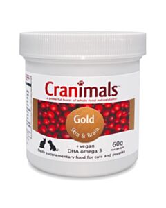 Cranimals Cat & Dog Supplement - Gold - Skin & Brain Care 60g