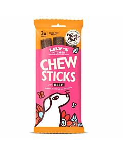 Lilys Kitchen Dog Treat - Chew Sticks with Beef 120g - EXP 01/07/2024