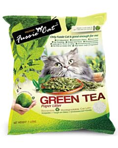 fussie cat cat litter paper green tea 7L