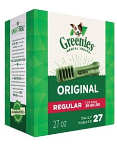 Greenies Dog Dental Treat - Regular (25-50lbs) 27oz