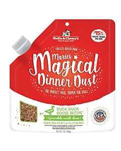 Stella & Chewys Dog Food - Freeze-dried Raw Magical Dinner Dust - Duck Duck Goose 7oz - EXP 23/07/2024