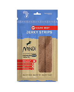 NANDI Dog Treat - Premium Nguni Beef Jerky Strips 150g