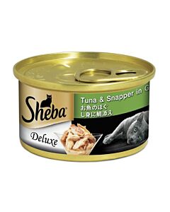 SHEBA Canned Cat Food - Tuna & Snapper in Gravy 85G 