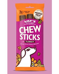 Lilys Kitchen Dog Treat - Chew Sticks with Turkey 120g