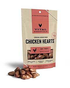 Vital Essentials Dog Treat - Freeze Dried Chicken Hearts 1.9oz