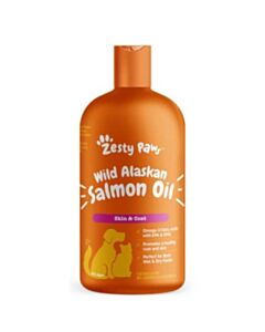 Zesty Paws Supplement - Wild Alaskan Salmon Oil Skin & Coat Care for Dogs & Cats 