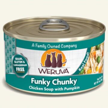 WERUVA Grain Free Cat Canned Food - Funky Chunky Chicken Soup with Pumpkin ( 3 oz )