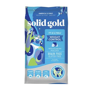 Solid Gold Cat Food - Fit as a Fiddle - Weight Control - Grain Free - Alaskan Pollock 3lb