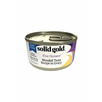 Solid Gold Grain Free Cat Canned Food - Five Oceans - Blended Tuna in Gravy 3oz