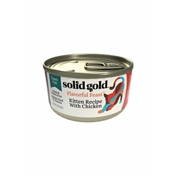 Solid Gold Kitten Canned Food - Flavorful Feast - Grain Free - Chicken Pate 3oz