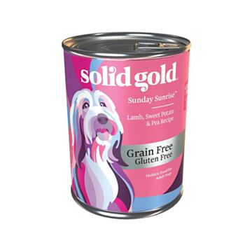Solid Gold Dog Canned Food - Sunday Sunrise - Grain Free - Lamb, Sweet Potato & Pea 13.2oz