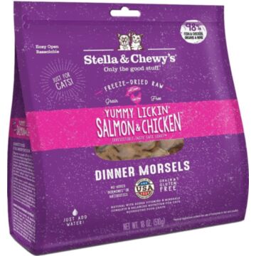 Stella & Chewy's Yummy Lickin' Salmon & Chicken Dinners Freeze-Dried Cat Food (9oz)