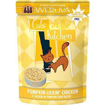 WERUVA Cat Pouch - CITK Grain Free Pumpkin Lickin' Chicken with Chicken in Pumpkin Soup 3oz - EXP 30/06/2024