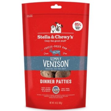 Stella & Chewys Dog Food - Freeze-Dried Dinner Patties - Simple Venison 14oz